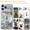 3D наклейка на весь корпус для iPhone 17/Pro/Pro Max 'Герои китайских боевых искусств' Цветная задняя защитная наклейка