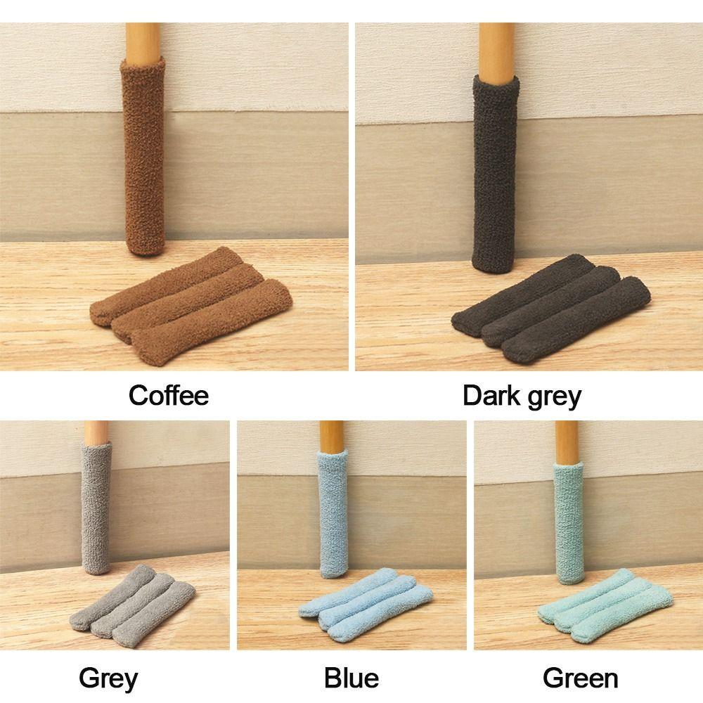 4 шт./набор Эластичный чехол на ножку стола Вязаный рукав для ножки мебели Универсальный носок для ножки стула