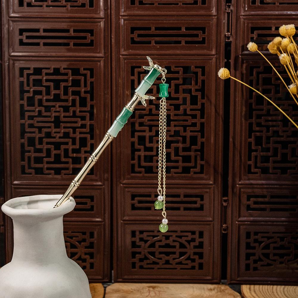 Национальный стиль Жемчужный цветок Кисточка Кисточка Кисточка Подвеска Аксессуар для ханьфу Заколка для волос Женская Новая китайская Древний стиль Заколка для волос с колокольчиком и орхидеей