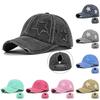 Ретро Y2K Звезда Стирка Деним Дыра Звезда Бейсболка Snapback Кепки Осень Лето Рыбацкая Кепка Мужские Женские Кепки Кепки Кепки