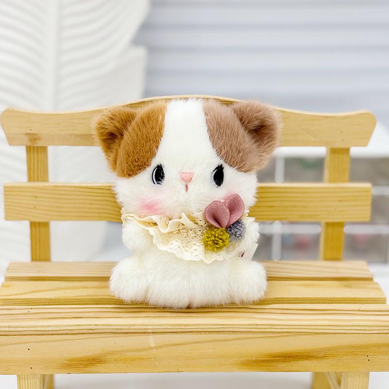 Cute Plush Otter Keychain Charm Fluffy Animal Bag Pendant Perfect For Gifts