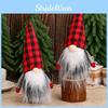 Christmas Gnome Plush Figure With Red Black Checkered Fabric For Holiday Decor