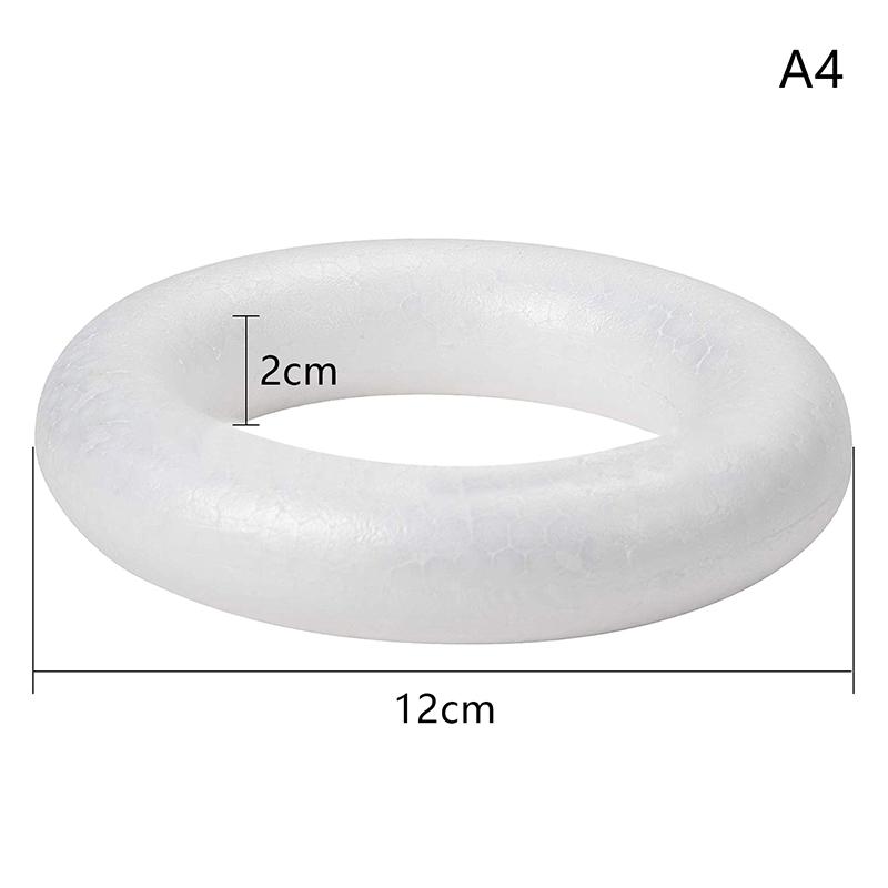 White Round Polystyrene Foam Ring For Christmas Crafts Diy Handmade Wreath Wedding Holidays Home Party Decoration