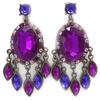 [R3352] - Purple 'Carmen' Earrings - 45x22 Mm