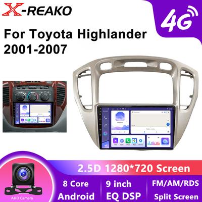 2 Din Android 12 для Toyota Highlander 1 XU20 2001-2007 Автомобильный Радио Мультимедиа Видео Плеер Навигация CarPlay Стерео DVD Головное Устройство