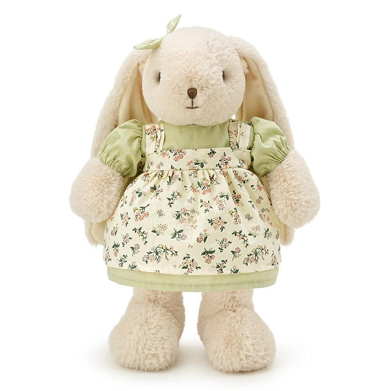 Hug Baby New Lily Rabbit Plush Toy Cute Coffee Long Ears Rabbit Cloth Doll Birthday Gift Rabbit 2026