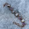 Moonstone Gemstone Electroformed Friendship Mother Gift Bracelet Jewelry Copper VP-124