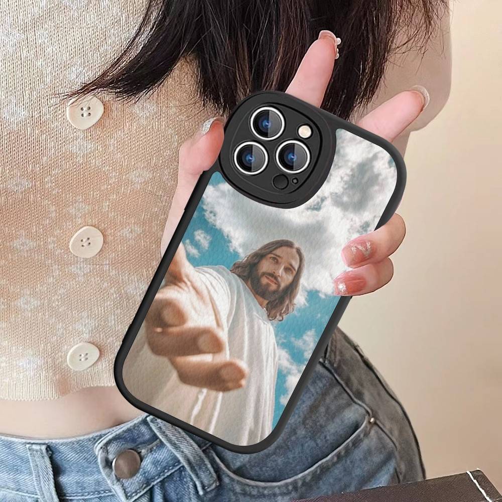 Чехол для телефона из ПУ кожи "Сын Божий Иисус" Для IPhone 16 15 14 13 12 11 Pro Max Plus Задняя крышка Fundas