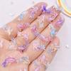 100pcs Resin Mini Glitter Colorful Gradient Goldfish Art Nails Flatback Rhinestone Appliques DIY Scrapbook Earring Decor Accessories Crafts