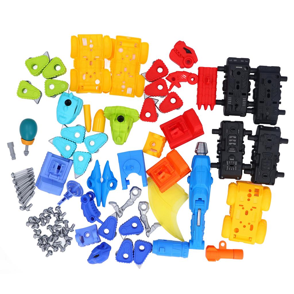 Dinosaur Car Toy Set Simulation Realistic DIY Dinosaur Transforming Drill Toy for Children