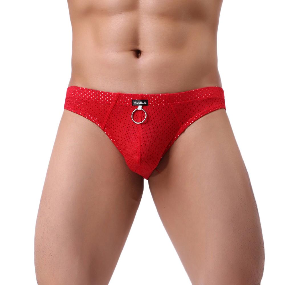 Модное мужское сексуальное сетчатое нижнее белье, спортивные дышащие шорты, трусы-боксеры 