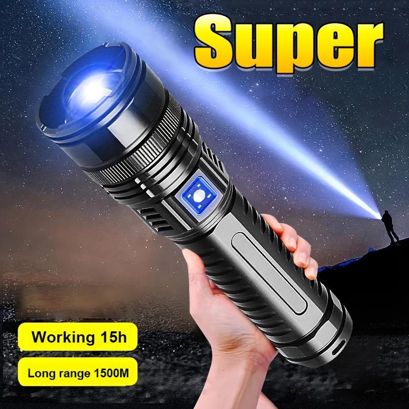 15000mah LED Flashlight USB Rechargeable Flash Light 990000000LM High Power Flashlights Zoom Tactical Long Shot COB Flashlight