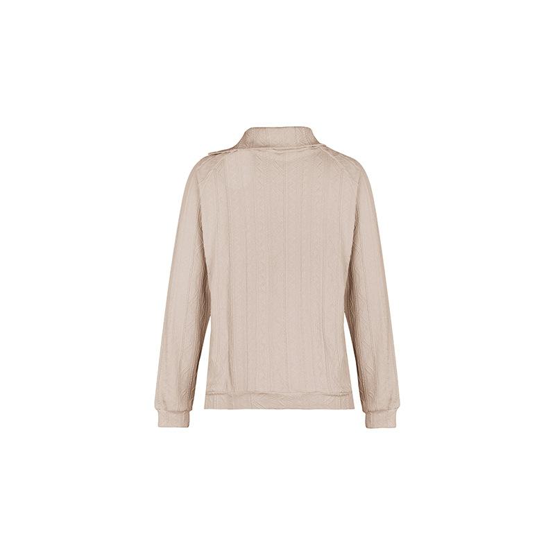 Весенне-осенняя женская блузка, однотонная толстовка с нерегулярными лацканами, топы с длинными рукавами