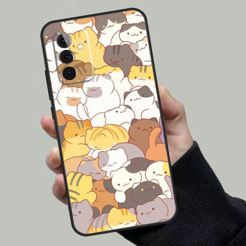Чехол Neko Atsume для Samsung Galaxy A54 A34 A14 A36 A56 A06 A13 A53 A32 A12 A22 A52 A35 A17 A16 A55 A15