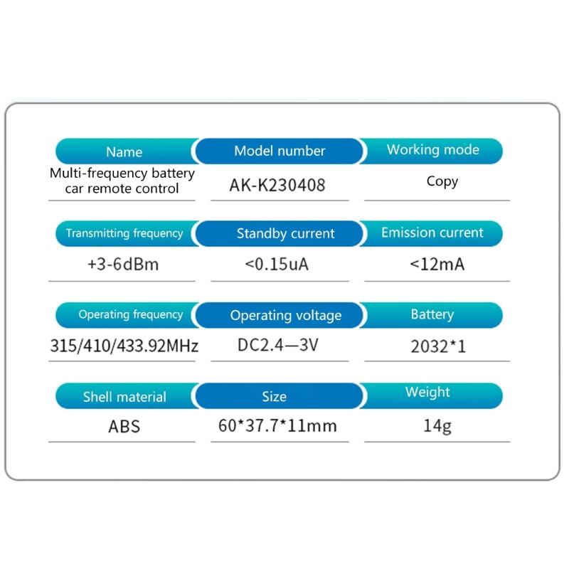 Copy Remote Controller 3Keys Wireless Duplicator Remote 315MHZ/433MHZ/430MHZ Working Frequency Duplicator Remotes