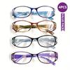 1PC Women & Men Floral Reading Glasses - Elegant Fashion Square Full Frame, Perfect for Phone & Computer