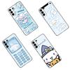 Kawaii Cinnamoroll черный силиконовый чехол для телефона Samsung Galaxy S23 S21 S20 FE S24 S22 Ultra S10E S10 S9 S8 Plus