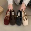 2024 Женские удобные балетки, дизайнерские весенние женские туфли Мэри Джейн, модные туфли с квадратным носком и мягкой подошвой