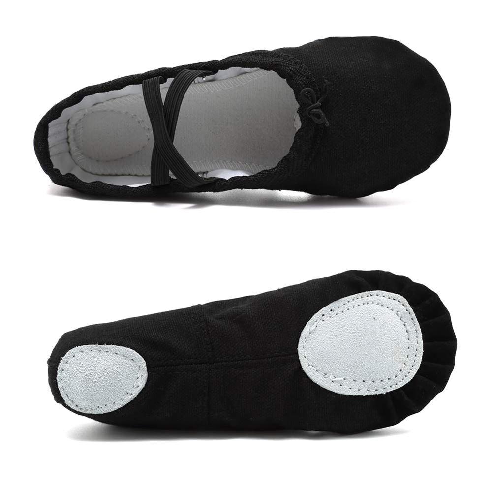 Балетные детские тапочки, балетки для девочек, парусиновая танцевальная обувь, танцевальная гимнастика, обувь на плоской подошве для йоги
