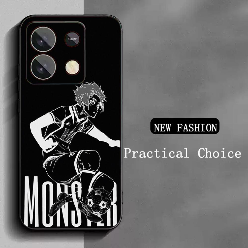 Sae itoshi cool anime man pattern Phone Case For Redmi Note 14 13 12 11 Pro Plus S 5G 14C A3 Soft Black Phone Cover
