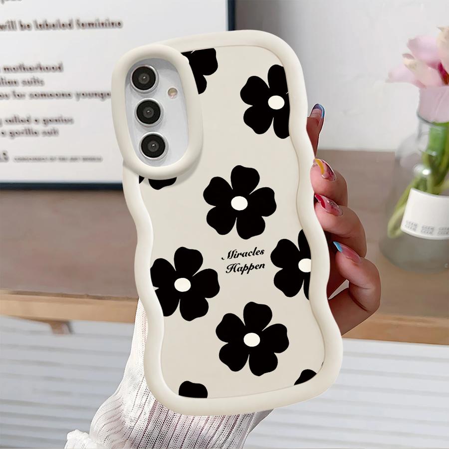 Мягкий чехол для телефона Samsung Galaxy A52 A16 A12 A14 A13 A21s A15 A11 A22 A33 A04 A03 A05 A53 A06 A23 Растение Цветок