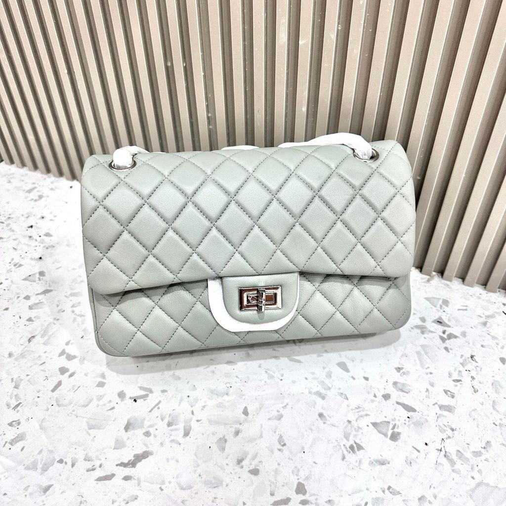 Fang Pangzi CF Caviar Style Diamond Shoulder Messenger Bag - Genuine Leather Women's Niche Design