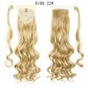 XINRAN Long Ponytail Synthetic Hairpiece Wrap On Clip Hair Extensions Ombre Brown Ponytail  Blonde Hair