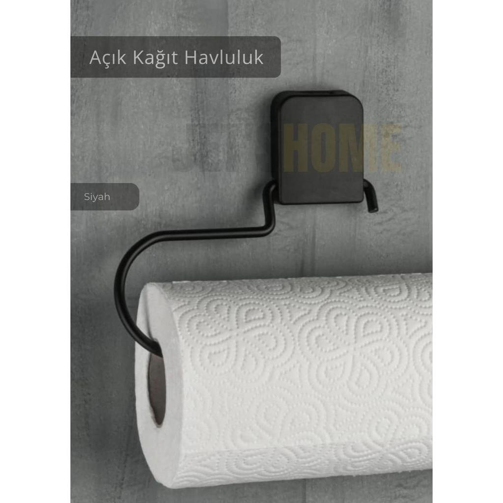 Paper Towel Holder Stainless Napkin Holder Steel Bathroom Towel Holder Organizer Black