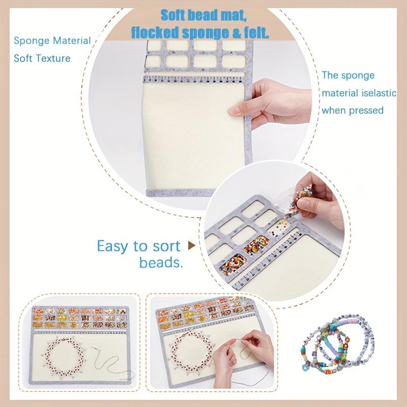 Bead Mat, Soft and Perfectly Stable, Centimeter Scale, for Jewelry Making Beading Supplies