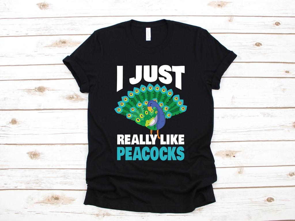 I Just Really Like Peacocks T-Shirt, Funny Peacock Shirt, Tank Top, T-shirt, T-shirt,T-shirt, Kids Tee Apparel Gift
