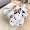 Women Cute Cow Slippers Warm Winter Shoes Non-slip Slippers