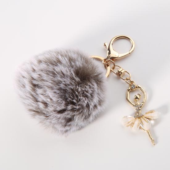 Милый Танцующий Ангел Брелок Подвеска Женский Брелок Держатель Помпоном Сумка Орнамент