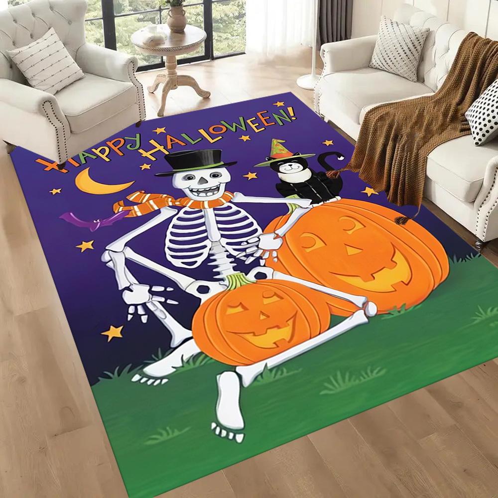 Spooky Halloween Night Floor Mats for Living Room, Bedroom and Room Decoration Are Suitable for Gifts.