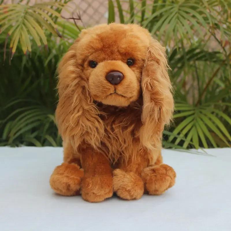 1/27cm Cocker Spaniel Anime Plushie Dog Toy High Fidelity Lifelike Stuffed Doll Gift for Kids and Adults