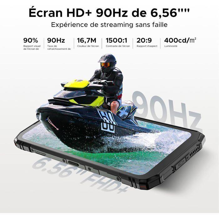 DOOGEE Blade 10 Energy Telephone Portable Incassable Android 15 24Go+128Go Smartphone Incassable 6.56” 6150mAh IP68/4.5G/NFC, Noir