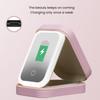 Makeup Bag with LED Mirror Jewelry Storage Box Dimmable Touch Screen Makeup Travel Lighted Case for Home Travel Pink