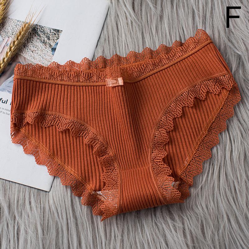 4 PCS Solid Color Women's Panties Lace Threaded Underwear Female Mid-Waist Soft Comfortable Lingerie Girl Lingerie Sexy Woman Clothes