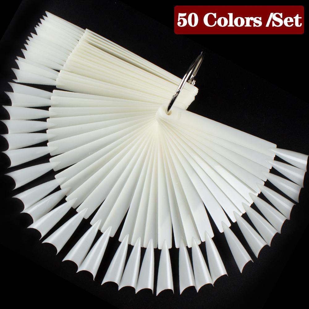 1 компл. для дизайна ногтей, веерная форма, дисплей, естественная диаграмма, гель-лак, образец окраски, тренировка, накладные ногти со съемным кольцом