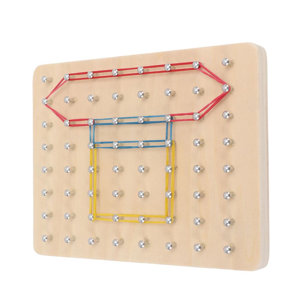 Wooden Geoboard Montessori Toys Graphical Learning Educational Toys for Baby Toddlers Boys Girls