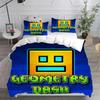 Верхний Комплект Постельного Белья Geometry Dash Печатный Комплект Постельного Белья С Наволочкой Пододеяльник Мягкий Односпальный Двуспальный Queen Super King Размер Спальня