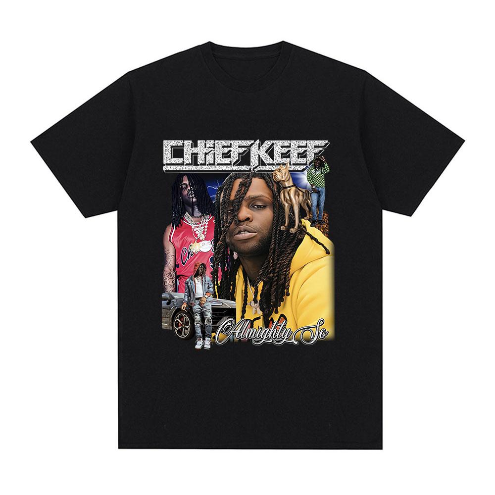 Футболка I Love Chief Keef, мужская модная повседневная футболка с коротким рукавом, винтажные готические хлопковые футболки большого размера в стиле хип-хоп, уличная одежда