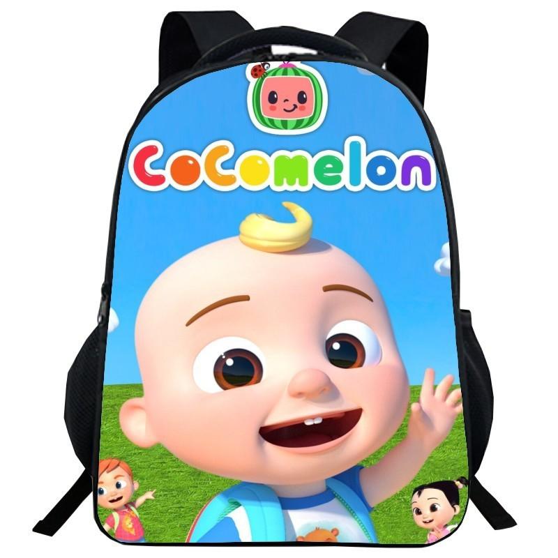 Cocomelon Backpack Children School Bags Durable Cartoon Lankybox Schoolbag For Kids