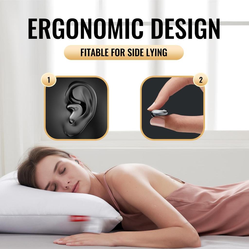 Невидимые беспроводные наушники для сна Bluetooth 5.3 Гарнитура Мини TWS Наушники для сна с шумоподавлением Игровая гарнитура для киберспорта Скрытые наушники