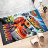 Custom Blaze and the Monster Machines Mat Personalized Name, Polyester Washable Indoor Entryway Rug, Gift for Christmas, Easter, Thanksgiving Day