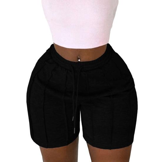 Женские спортивные шорты, повседневные спортивные шорты, эластичные мини-шорты с завязками на талии, летняя спортивная одежда