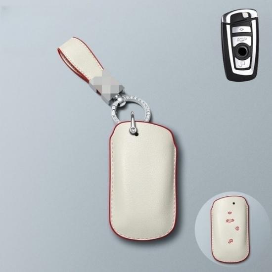 Genuine Leather Car Key Fob Case Cover For BMW X3 X4 X5 1 2 3 7 4 5 6 F10 F15 M5
