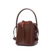 Cowhide Flower Bucket Bag Cowhide Bag Niche Design Small Bag Shoulder Crossbody Women'S Leather Bag