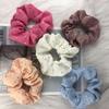 2PCS Gold Dot Fabric Hair Loop Hair Scrunchies Hair Bands Scrunchy Hair Ties Ropes Ponytail Holder for Women or Girls