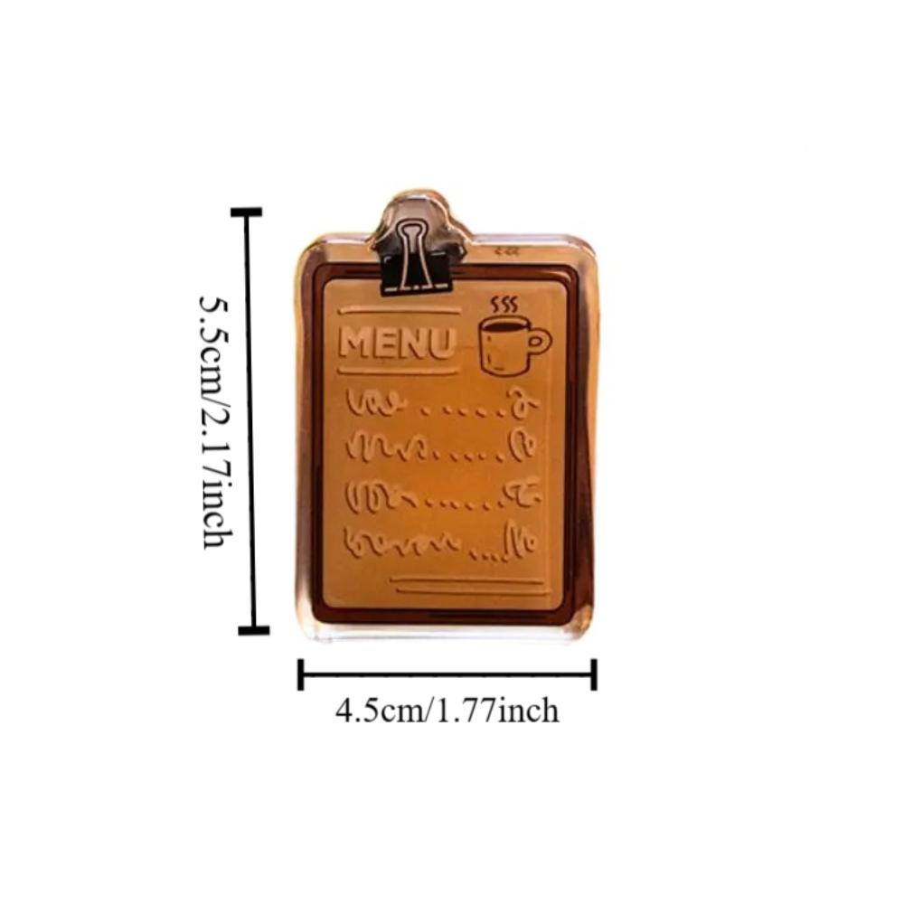 Stationery Kawaii Coffee Acrylic Clips Binder Clips Coffee Paper Clip School Office Supply