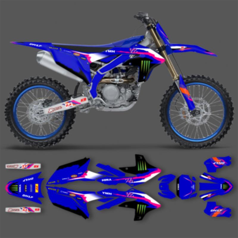 PowerZone Custom For YAMAHA YZF450 2023-2025 YZF250 2024 2025 2026 Graphics Backgrounds Decals Stickers Kit  Motorcycle Decal 08